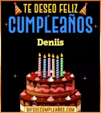 GIF Te deseo Feliz Cumpleaños Deniis